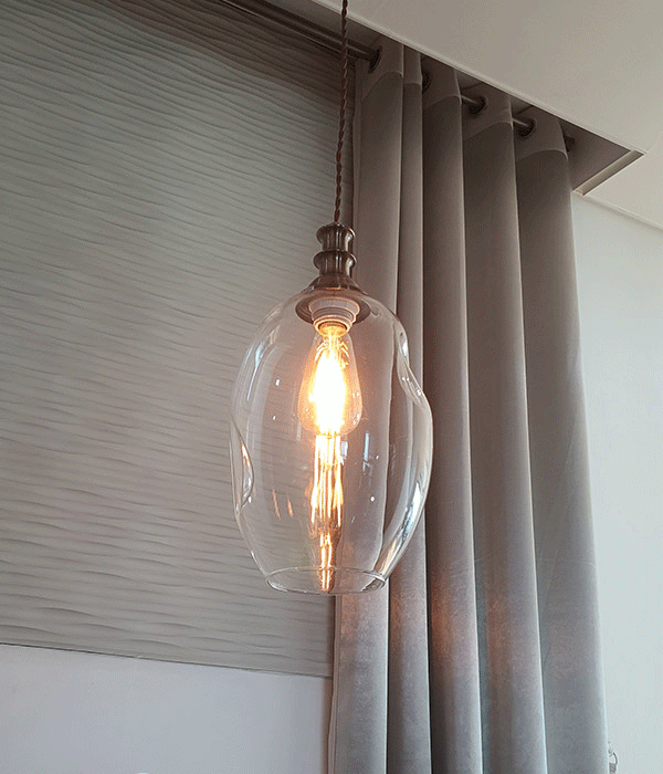 클래시 1등 유리 펜던트, 펜던트전등, LED식탁등 (A,B형)